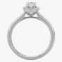 1888 Collection Platinum Oval Cut 0.37ct Diamond Cluster Ring DSC41