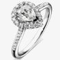 Signature Collection Platinum GIA Certificated Pear Shaped 1.01ct Diamond Halo Ring DSC42