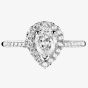 Signature Collection Platinum GIA Certificated Pear Shaped 1.01ct Diamond Halo Ring DSC42