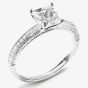 Platinum 0.40ct Shoulder-Set Diamond Solitaire Ring DSX7(4.0)