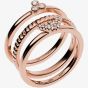 Emporio Armani Sentimental Rose Gold Tone Stacking Ring Set EG3485221