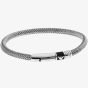 Emporio Armani Mens Essential Silver Tone Braided Bracelet EGS1623040