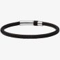 Emporio Armani Mens Essential Black Braided Bracelet EGS1624001