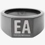 Emporio Armani Mens New Logo Stainless Steel Signet Ring EGS2755060