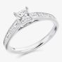 Platinum Princess-Cut 1.05ct Diamond-Shoulder Engagement Ring (M) ENG3342
