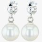 Silver 7 - 7.5mm Freshwater Pearl Drop Earrings EOW6007FW