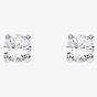 Silver Clear Cubic Zirconia Round 4 Claw Studs GK-E457C