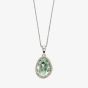 9ct White Gold Pear Cut Green Fluorite & Diamond Pendant GP2239G GN151