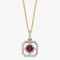  9ct Yellow Gold Ruby Diamond Pendant Necklace GP2256R GN141