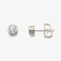 THOMAS SABO Silver Cubic Zirconia Logo Stud Earrings H1670-051-14