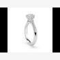 Platinum 0.90ct Brilliant Cut Diamond Shoulder Set Solitaire Ring
