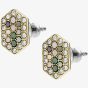 Fossil Val Holiday Sparkles Gold Tone Hexagon Stud Earrings JF03859710