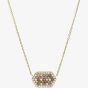 Fossil Val Holiday Sparkles Gold Tone Hexagon Necklace JF03864710