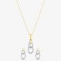 9ct Yellow Gold Diamond Open Circles Jewellery Set THP43040-08 (YG) & THE31107-15 (YG)