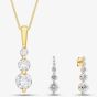 9ct Yellow Gold Cubic Zirconia Jewellery Set