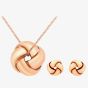 9ct Rose Gold Knot Jewellery Set
