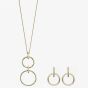 9ct Yellow Gold Open Circle Jewellery Set