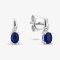 9ct White Gold Oval Sapphire & Diamond Twist Jewellery Set