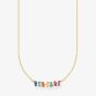 THOMAS SABO 18ct Yellow Gold Plated Colourful Stones Necklace KE2095-488-7