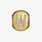 Lovelinks Gold Plated Silver Clear Cubic Zirconia W Bead