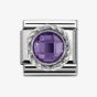 Nomination CLASSIC Silvershine Round Purple Cubic Zirconia Charm 330601/001