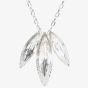 Sparkle Three Large Clear Crystal marquise Necklet N224