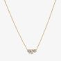 18ct Yellow Gold 0.39ct Diamond Cluster Necklet LG195/NB