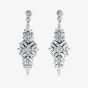 18ct White Gold 2.32ct Diamond Cluster Dropper Earrings LG201-EA-PR