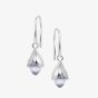 Fei Liu Magnolia Silver Cubic Zirconia Dropper Earrings  MAG-925R-202-CEGY