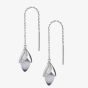 Fei Liu Magnolia Silver Cubic Zirconia Chain Dropper Earrings MAG-925R-203-CEGY