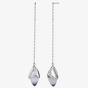 Fei Liu Magnolia Silver Cubic Zirconia Chain Dropper Earrings MAG-925R-203-CEGY
