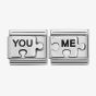 Nomination CLASSIC Silvershine Puzzle Pieces You & Me Bundle