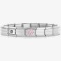 Nomination CLASSIC Composable Silver Cubic Zirconia Pink Flower Bracelet 030000 + 330322/03