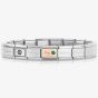 Nomination CLASSIC Rose Gold & Silver May Emerald Bracelet 430508/05