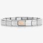 Nomination CLASSIC Rose Gold & Silver October White Opal Bracelet 430508/10