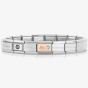 Nomination CLASSIC Rose Gold & Silver March Aquamarine Bracelet 430508/03