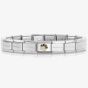 Nomination CLASSIC Gold Black & Silver Glitter Paw Bracelet 030220/22