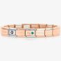 Nomination CLASSIC Rose Gold May Emerald Bracelet 430508/05