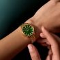 Olivia Burton Ladies Emerald & Gold Watch OB16DC02