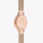Olivia Burton Abstract Florals Rose Gold Tone Mesh Watch OB16VM11