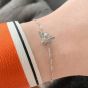 Olivia Burton Glitter Bee Vintage Twist Silver Tone Bracelet OBJAMB165