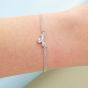 Olivia Burton Lucky Bee Silver Tone Chain Bracelet OBJAMB45N