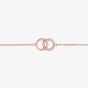 Olivia Burton Bejewelled Interlink Chain Rose-Gold Bracelet OBJCOB08