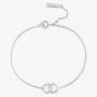 Olivia Burton Bejewelled Interlink Chain Silver Tone Bracelet OBJCOB09