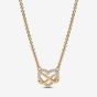 PANDORA 14ct Gold Plated Infinity Heart Jewellery Set 362666C01-50 & 262667C01