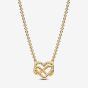 PANDORA 14ct Gold Plated Infinity Heart Jewellery Set 362666C01-50 & 262667C01