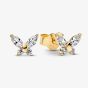 PANDORA 14ct Gold Plated Sparkling Butterfly Jewellery Set 364267C01-45 & 264264C01
