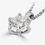 18ct White Gold 0.38ct Round Brilliant 6 Claw Diamond Pendant PD244(4.5)- H/VS2/0.38ct