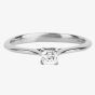 Platinum Four Claw Radiant Cut Solitaire Diamond Ring RI-252(.32CT PLUS)