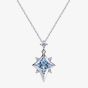 Fei Liu Star of Love Silver Kite Cut Blue Topaz Cubic Zirconia Pendant POL-925R-301-BLCZ